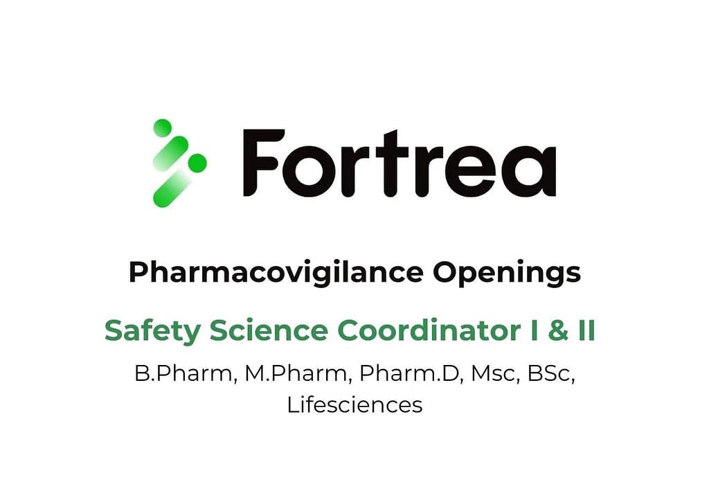 Safety Science Coordinator I & II Openings at Fortrea